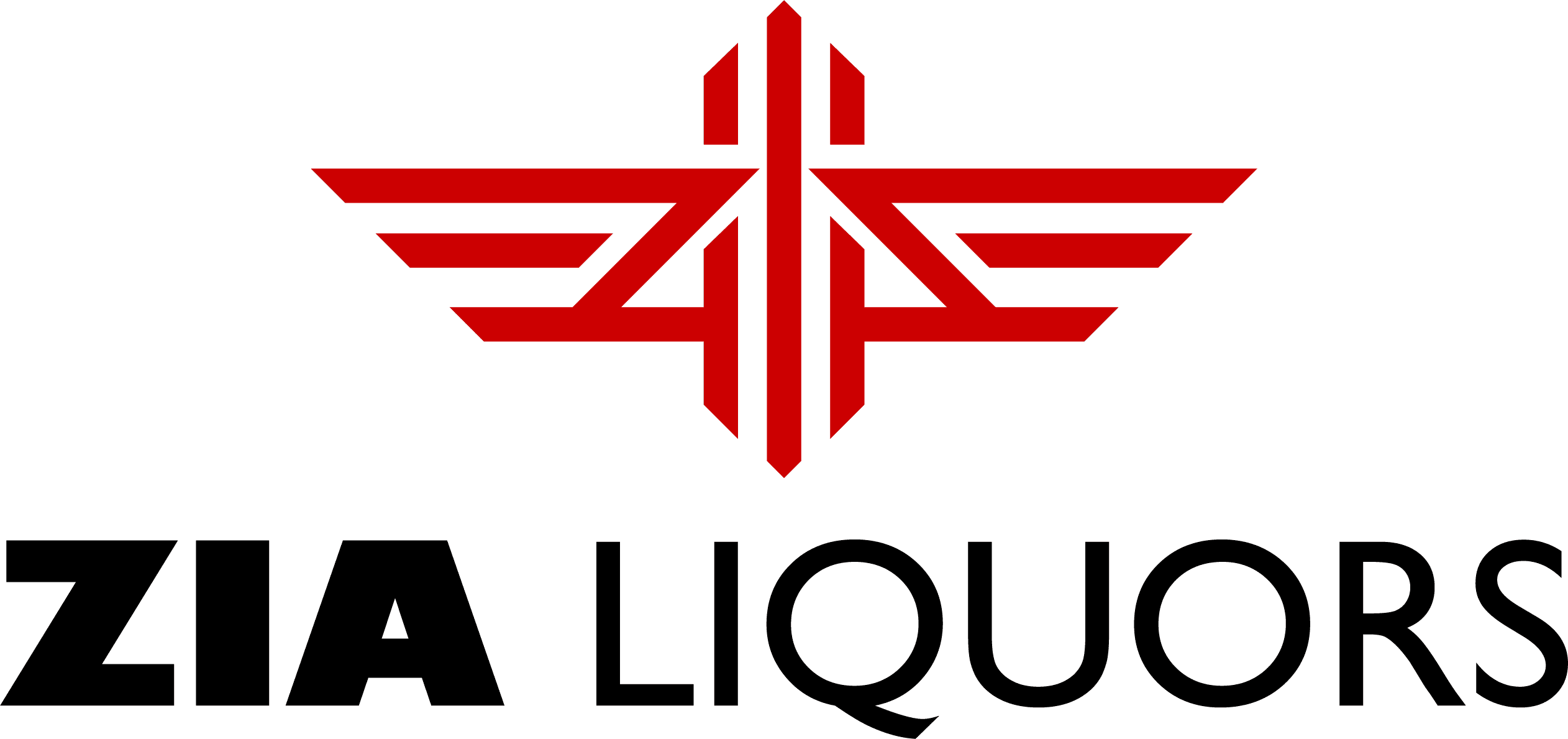 Zia Liquors black red logo